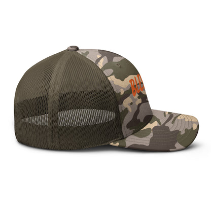 Camouflage Blessed AF trucker hat