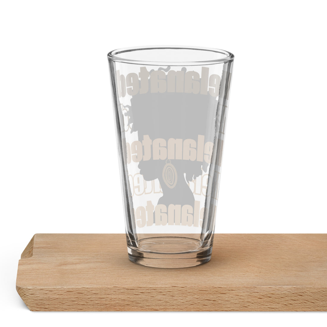 Melanin Woman Earrings Shaker pint glass