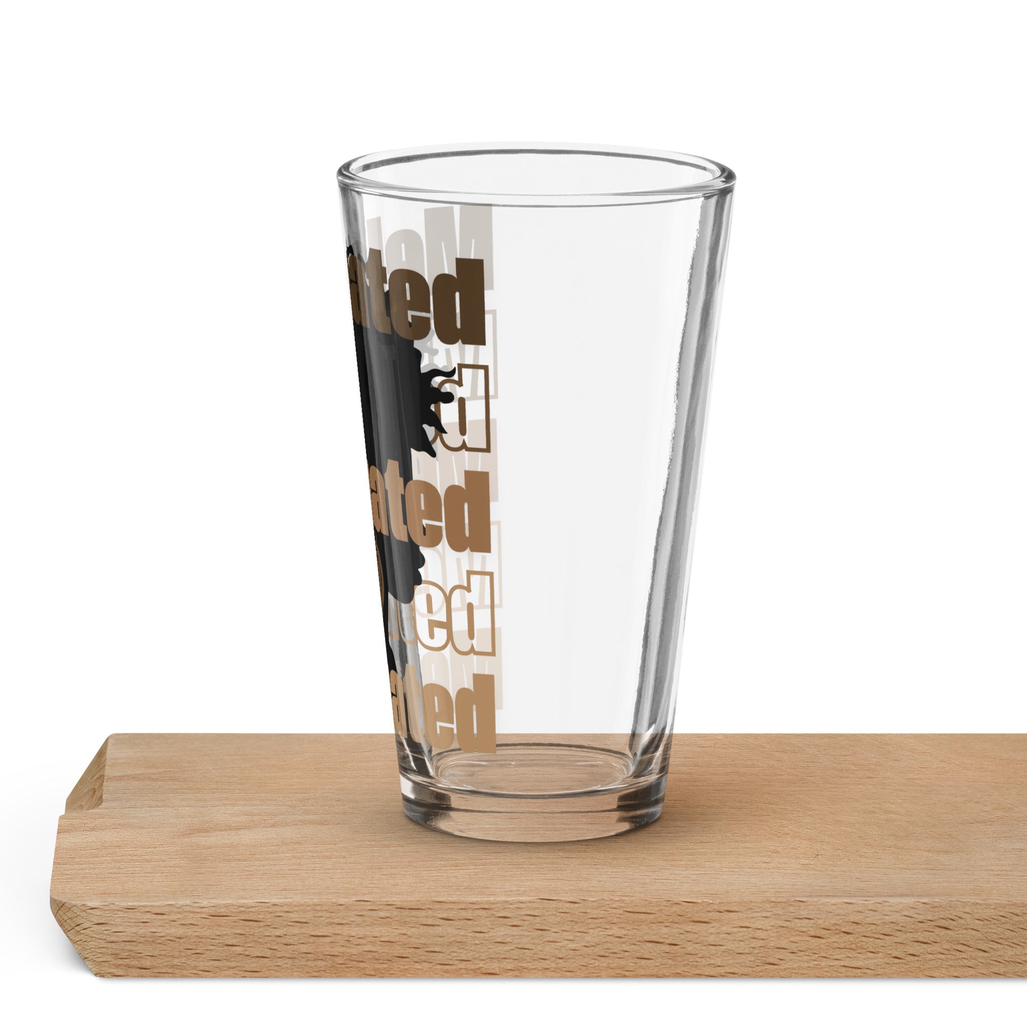 Melanin Woman Earrings Shaker pint glass