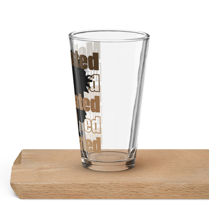 Melanin Woman Earrings Shaker pint glass