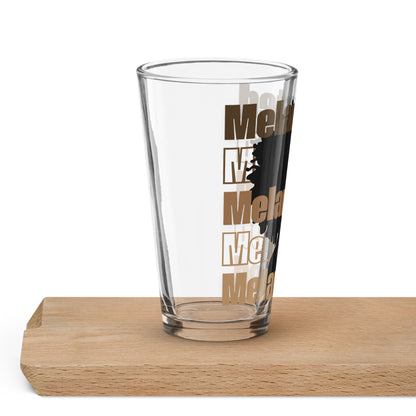 Melanin Woman Earrings Shaker pint glass