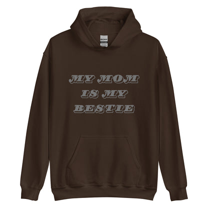 Mom Bestie Grey Hoodie