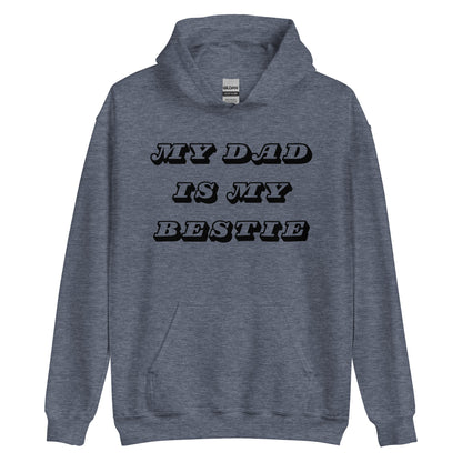 Dad Bestie Black Hoodie