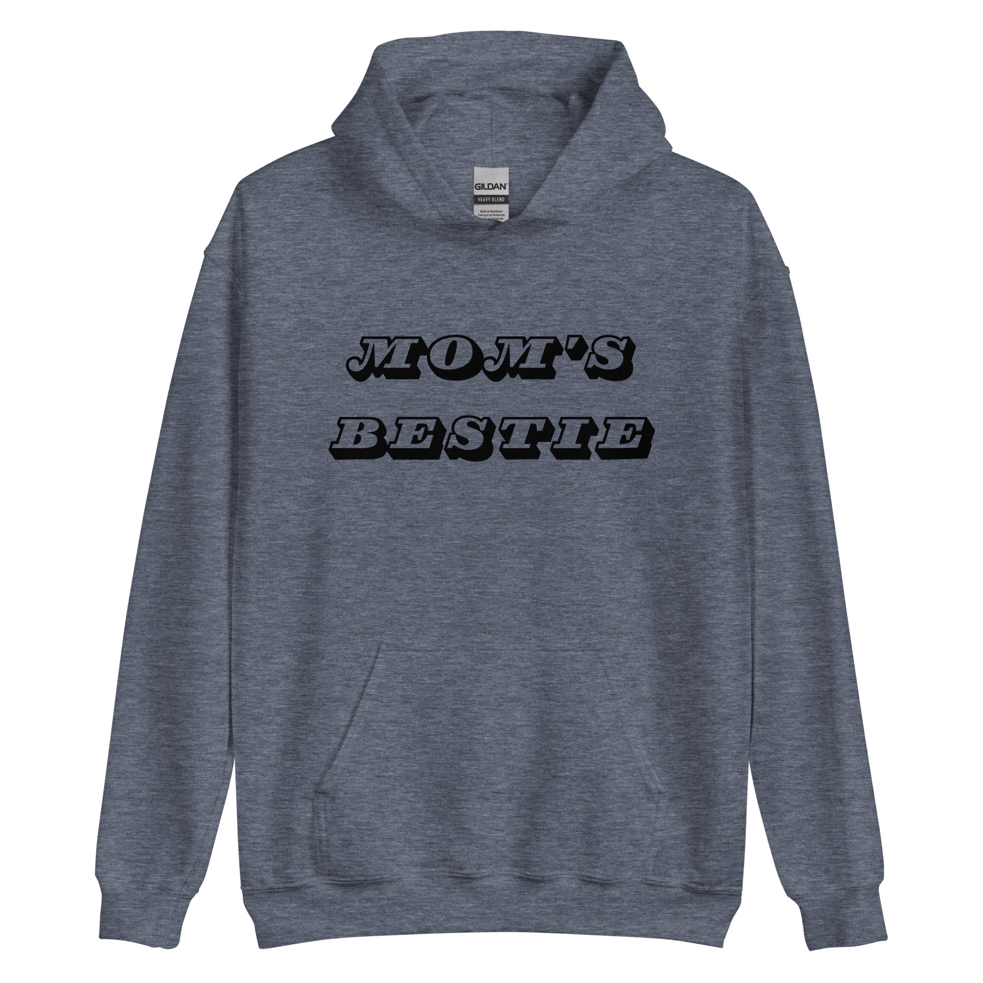 Moms Bestie Black Hoodie