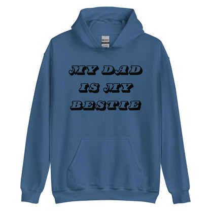 Dad Bestie Black Hoodie