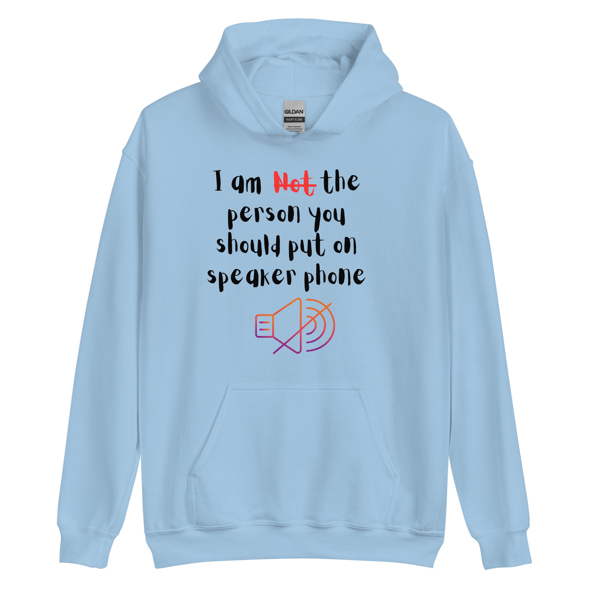 No Speakerphone Black Hoodie