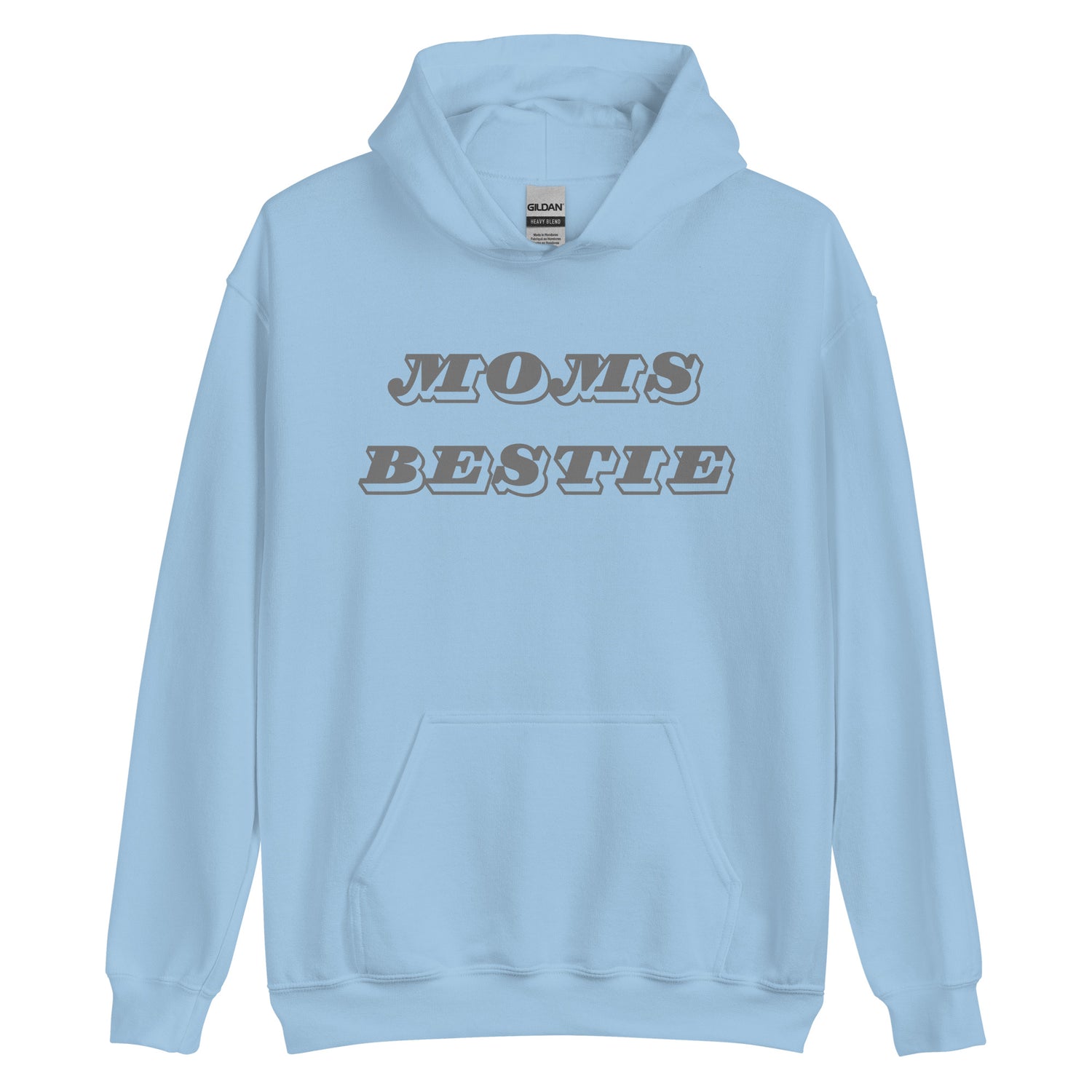 Moms Bestie Grey Hoodie