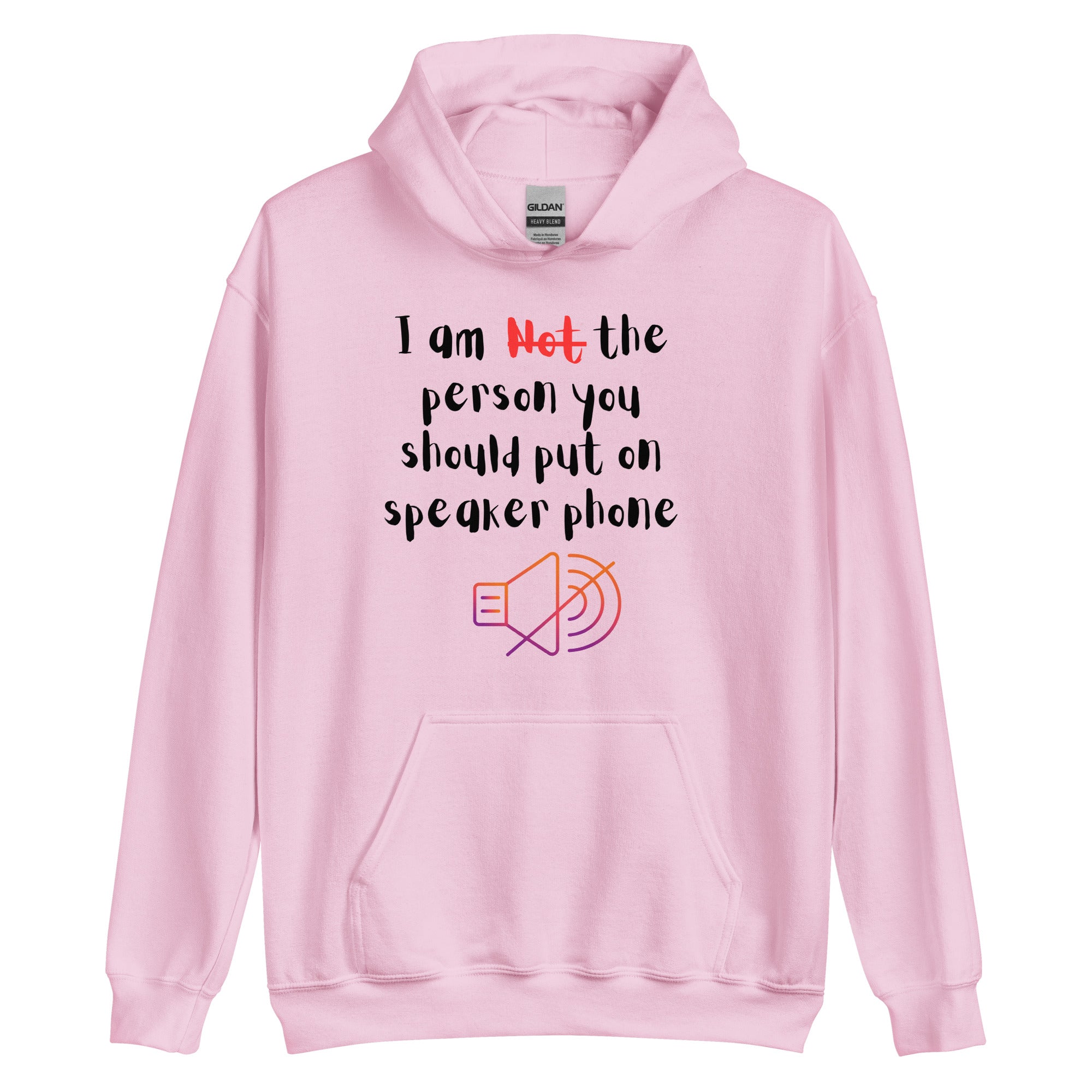 No Speakerphone Black Hoodie