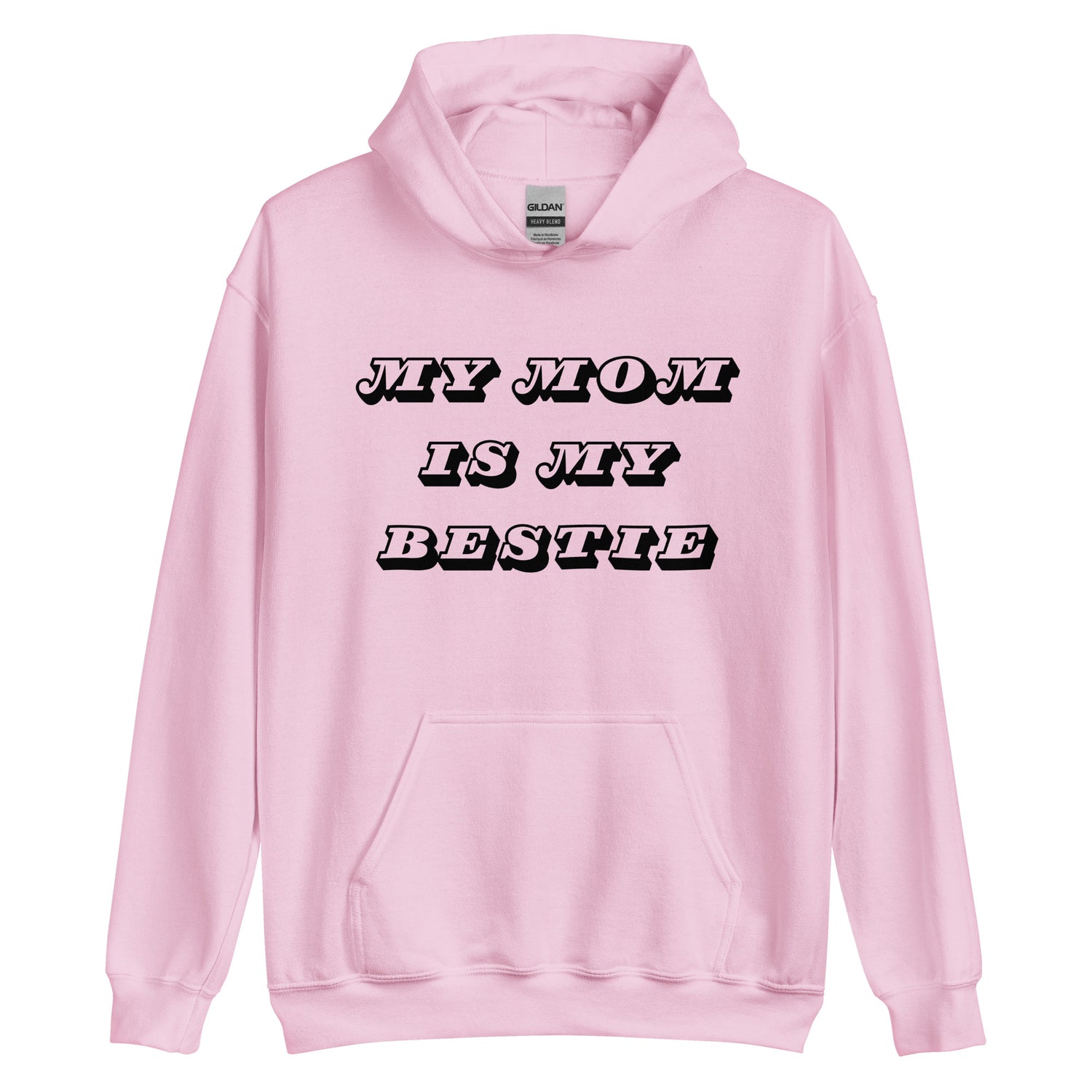 Mom Bestie Black Hoodie