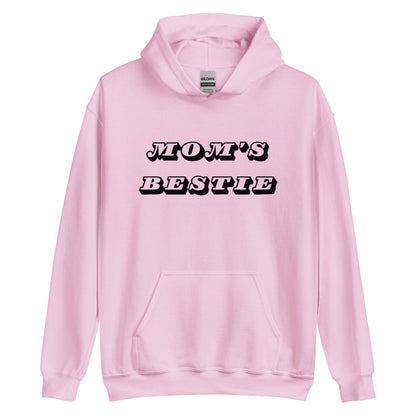 Moms Bestie Black Hoodie