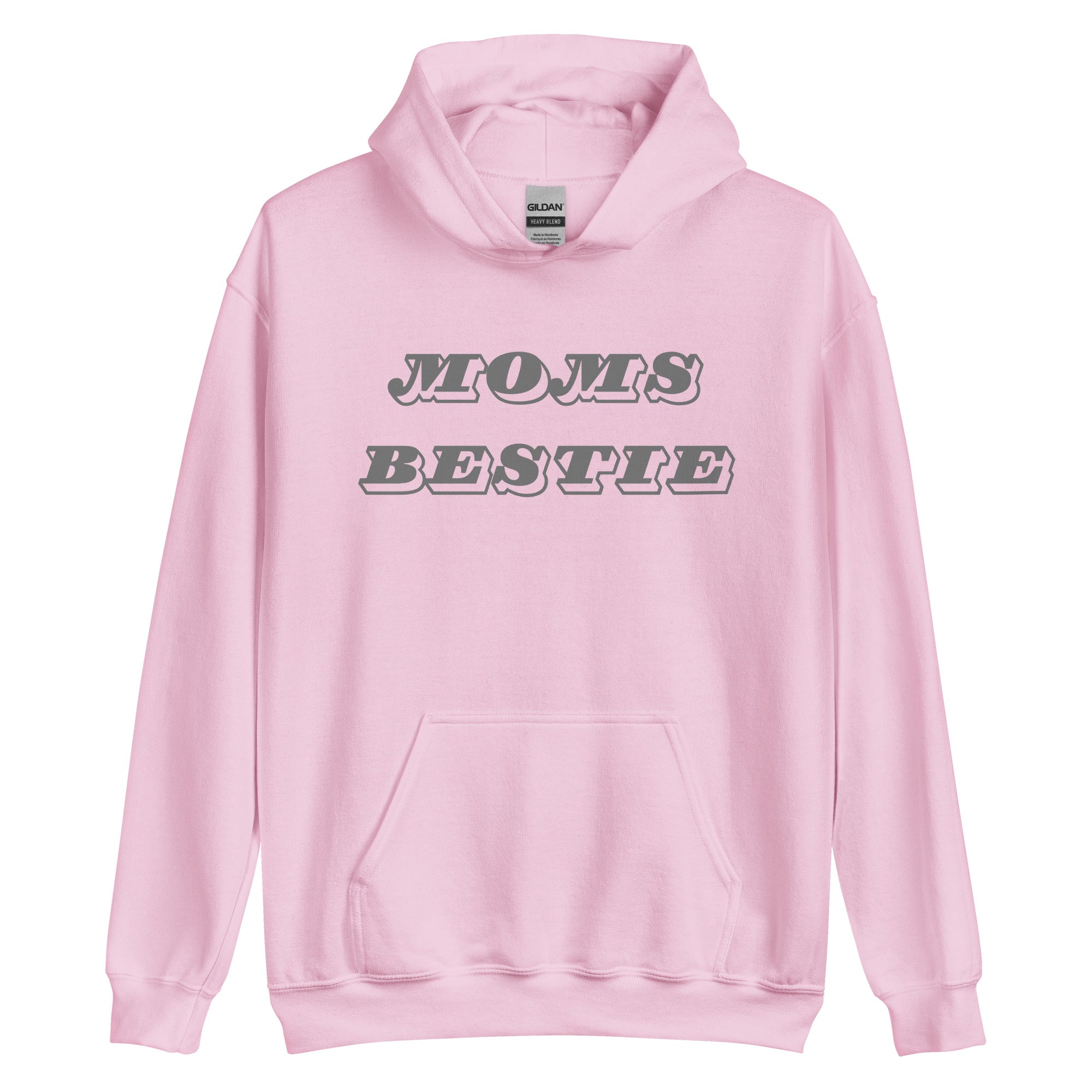 Moms Bestie Grey Hoodie