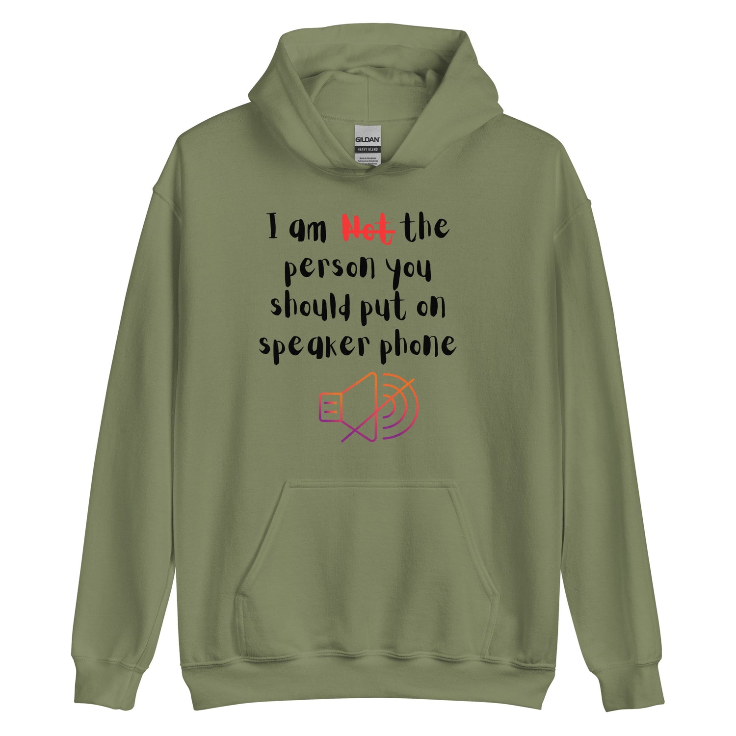 No Speakerphone Black Hoodie