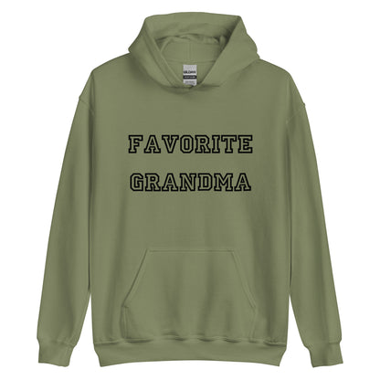 Favorite Grandma Black Hoodie