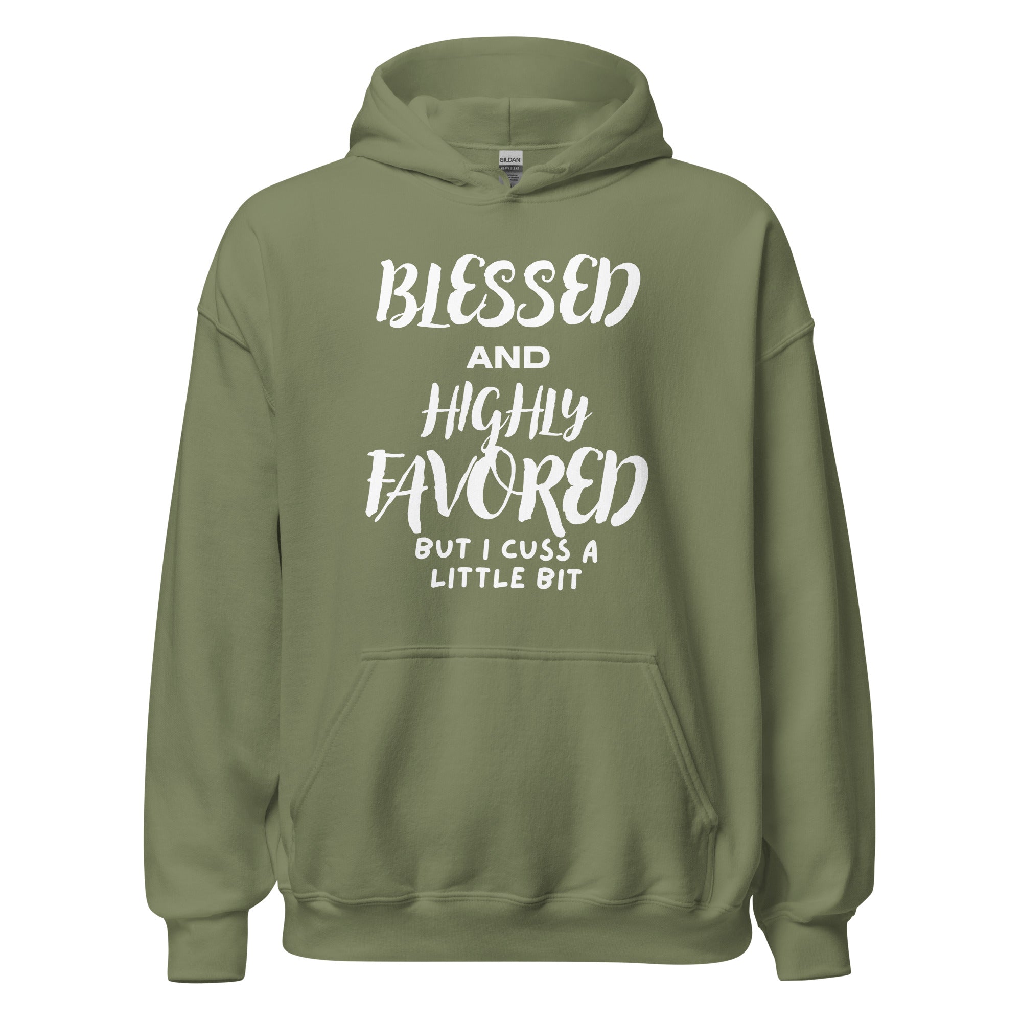 Blessed and Highly Favored Hoodie Wht