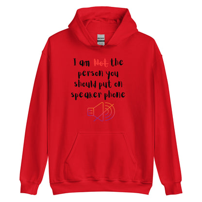 No Speakerphone Black Hoodie