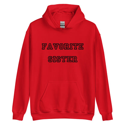 Favorite Sister Black Hoodie