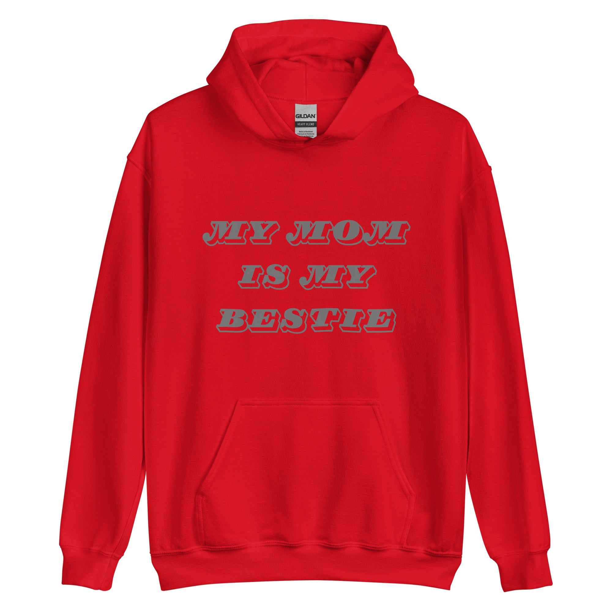 Mom Bestie Grey Hoodie