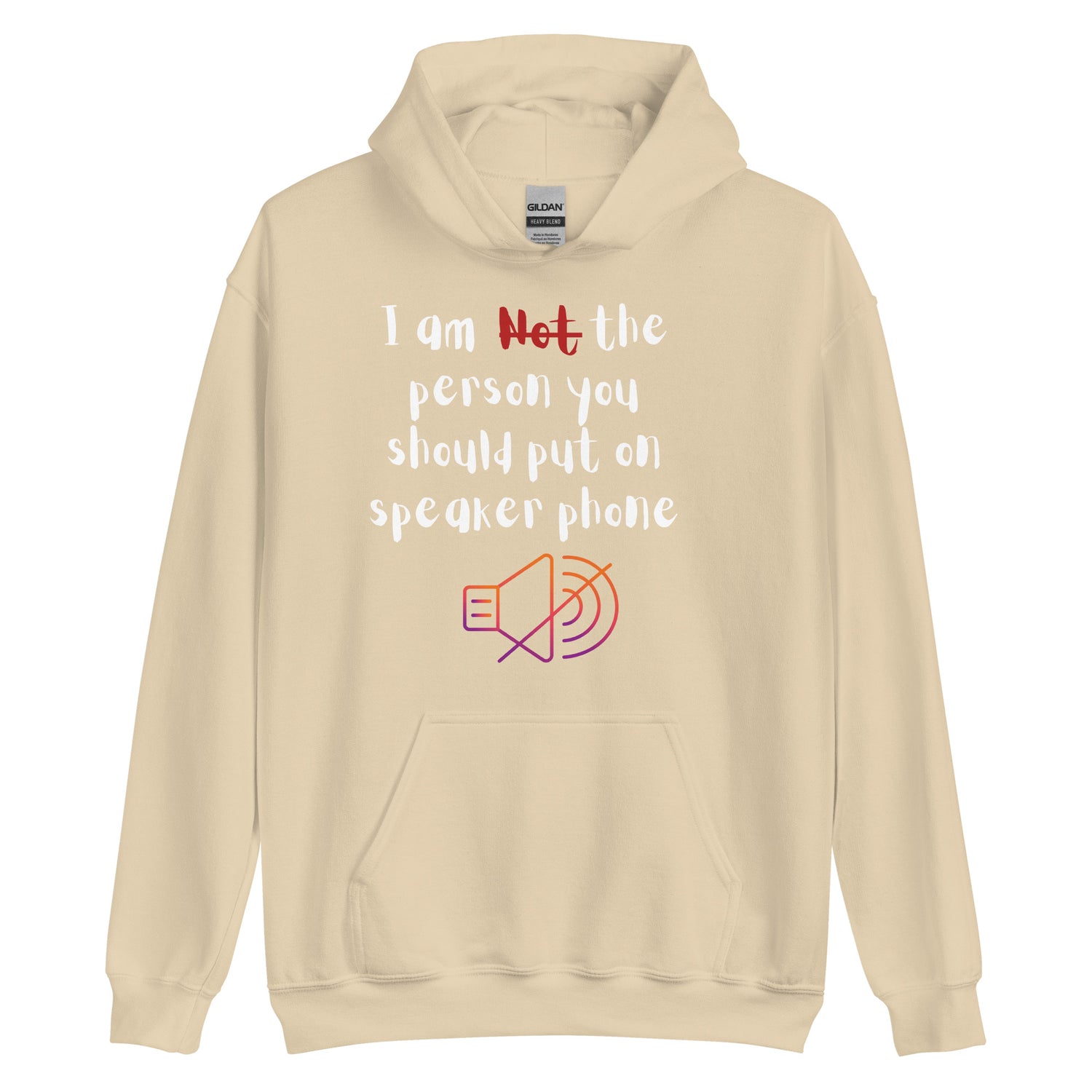 No Speakerphone Wht Hoodie