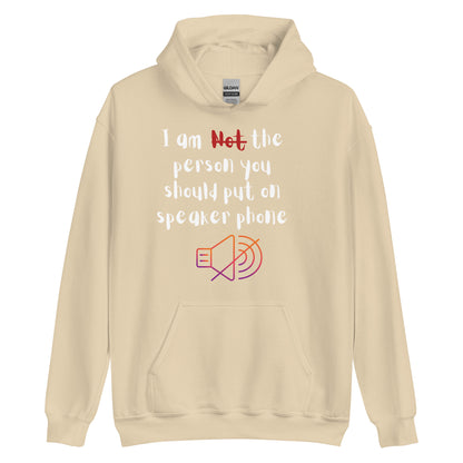 No Speakerphone Wht Hoodie