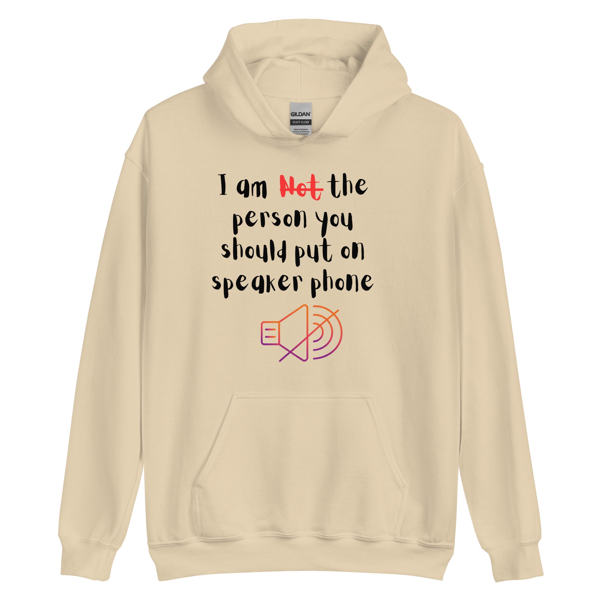 No Speakerphone Black Hoodie