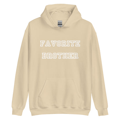 Favorite Brother White Hoodie