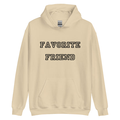 Favorite Friend Black Hoodie