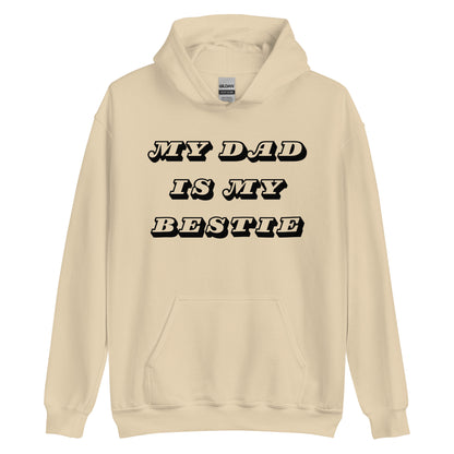 Dad Bestie Black Hoodie