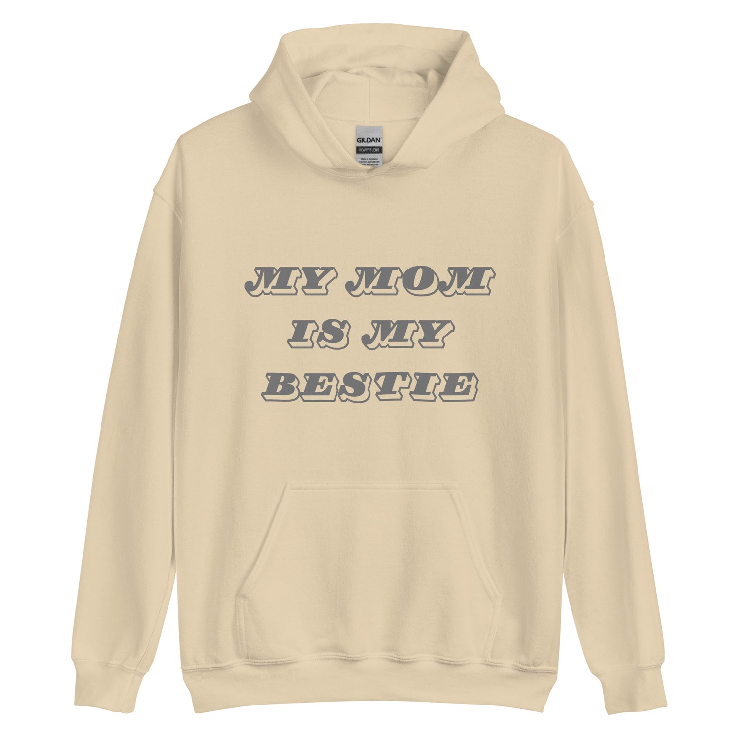 Mom Bestie Grey Hoodie