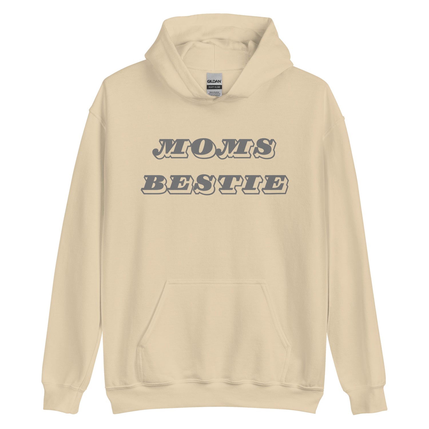 Moms Bestie Grey Hoodie