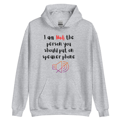 No Speakerphone Black Hoodie