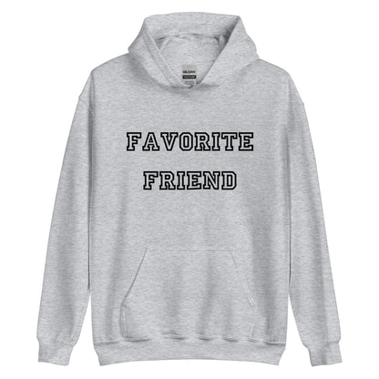 Favorite Friend Black Hoodie