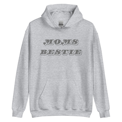 Moms Bestie Grey Hoodie