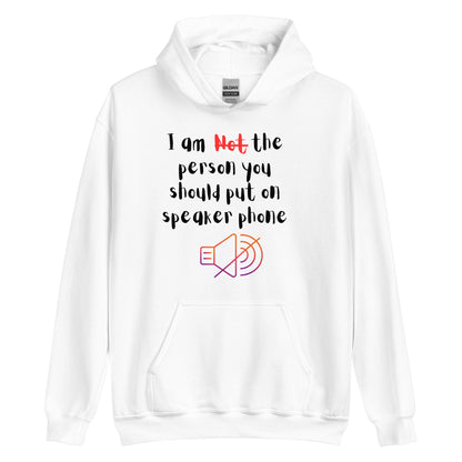 No Speakerphone Black Hoodie