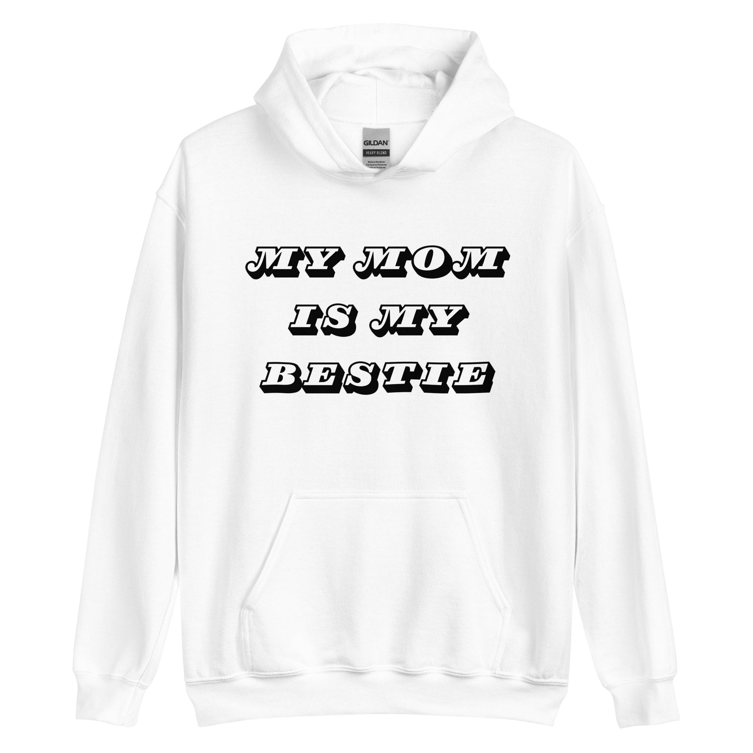 Mom Bestie Black Hoodie