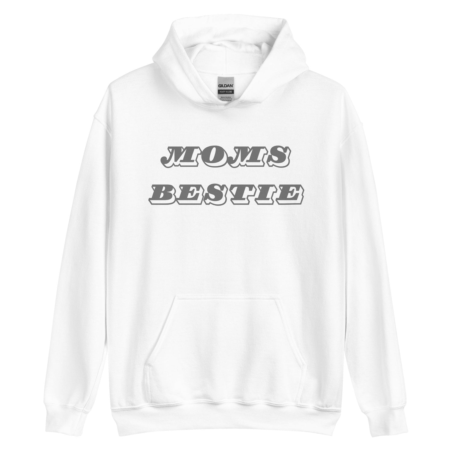 Moms Bestie Grey Hoodie